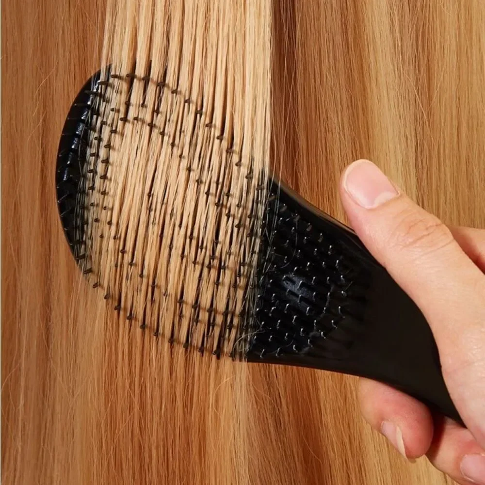 Glitter Handle Tangle Comb Shower HairBrush Detangler Salon Styling Tamer Tool